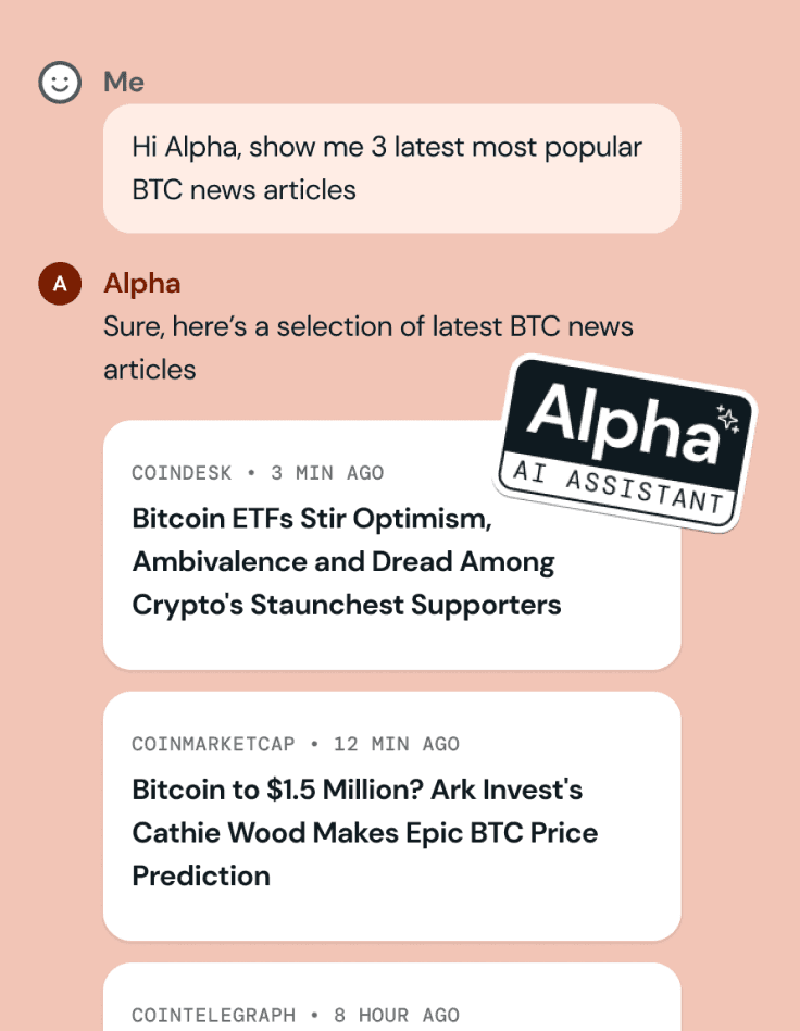 Alpha: Your AI crypto assistant